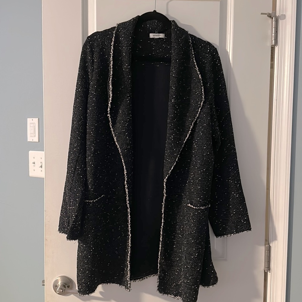 Max Studio Black and White Cardigan